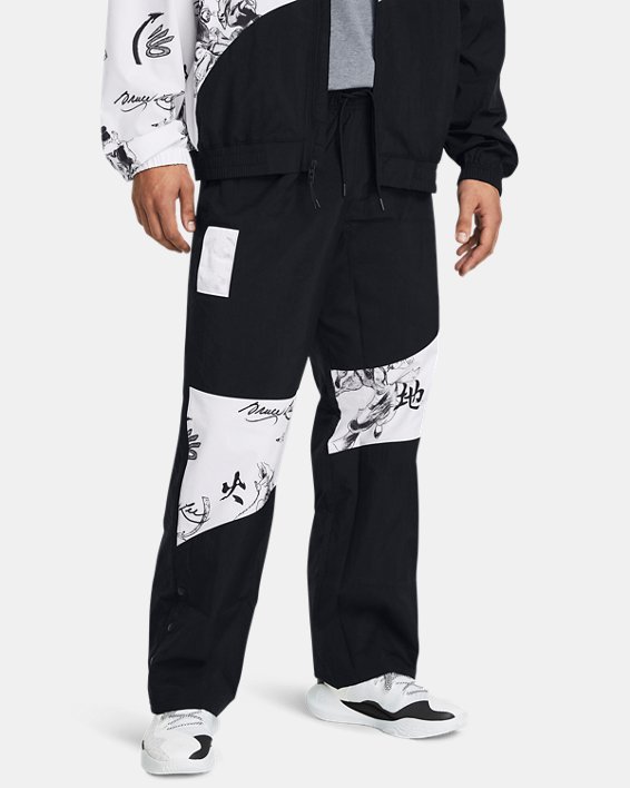 Men's Curry x Bruce Lee Lunar New Year 'Wind' Crinkle Pants in Black image number 0